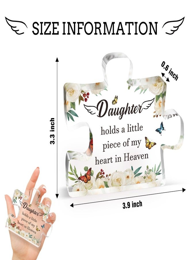Hakumata Memorial Gifts for Loss of Daughter,Sympathy Gift Acrylic Puzzle Plaque,Bereavement Gifts for Loss of Daughter,Condolence Gifts for Loss,Paperweight Gift - Image 5